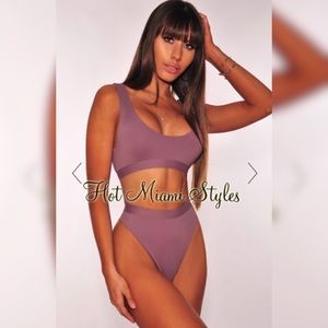 HIGH WAISTED TWO PIECE BIKINI - HOTMIAMISTYLES